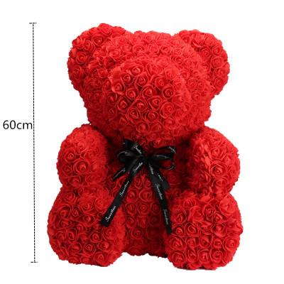 China PE 70cm Romantic Home Teddy Bear For Valentine Gifts Rose Bear 40cm Tall Rose Decor Room Decor Wall Decor for sale