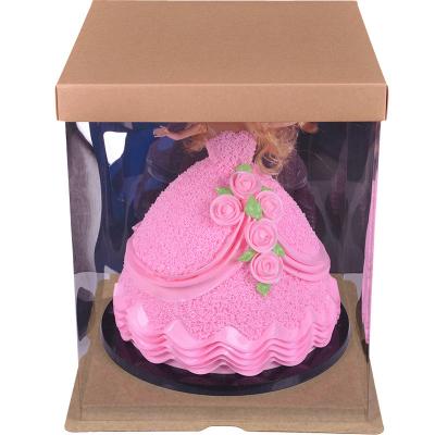 China Newest Recyclable Cake Box Custom Logo Printed Transparent Design Eco - Friendly for sale