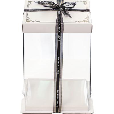 China Clear Cover Recyclable Multistandard Boutique Cake Box Cake Box Clear Clear Plastic for sale