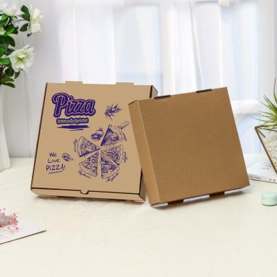 China Recyclable Pizza Box Cheap Paper Take Away Manufacturers Logo Printed Pizza Box Custom Made Pizza Box for sale