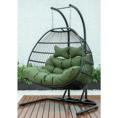 China Modern Outdoor Garden Furniture Double Seater Outdoor Hammock Eggs Hanging Swing Chair for sale