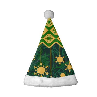 China Eco-Friendly Party Festival Family Drop Shipping Custom Christmas Santa Hat Adults Christmas Hat Kids Christmas Custom Hat for sale