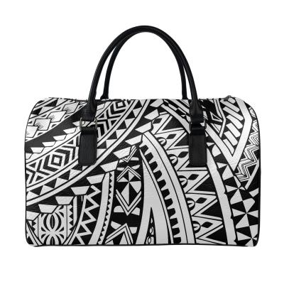 China Latest New Multifunctional Item Custom Large Capacity PU Leather Travel Bag Set Luggage Hawaii Travel Bag Polynesian Tribal Travel Bags for sale