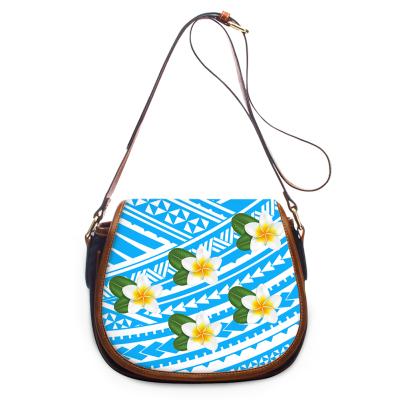 China Fashoion New Luxury PU Leather Cross - Body Shoulder Bag Custom Crossbody Bag Wholesale Hawaii Floral Polynesian Tribal Women Shoulder Bags for sale