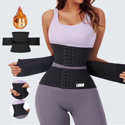 China 2022 Breathable Hot INS Latex Women Waist Trainer Sauna Belt Slimming Waist Trimmers Wrap Sweat Shaper for sale