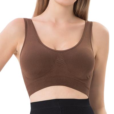 China New 4XL Plus Size Bra Basic Seamless Daily Vest Breathable Shapewear For Women Lift Up Wire Free Underwear for sale