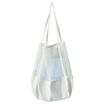 China Outdoor Single Shoulder Mesh Bags With Logo Beach Eco-Friendly Large Capacity for sale