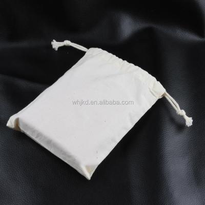 China Recyclable Cotton Drawstring Wholesale Logo Printed Small Jewelry Bag for sale