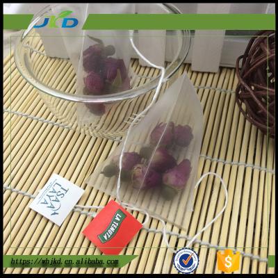 China BIODEGRADABLE good quality triangular biodegradable custom empty tea bag with label for sale