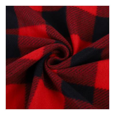 China Wholesale RL Tear-resistant single side brushed plaid 100% polyester upholstery fabric for hometextile for sale