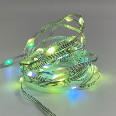 China Full Color Fairy Pixel Lights Christmas Festival LED String Lights Waterproof For Outdoor Indoor Garden Wedding Party for sale