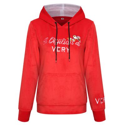 China Custom Stylish Long Sleeve Windproof Pullover Female Hoodies for sale