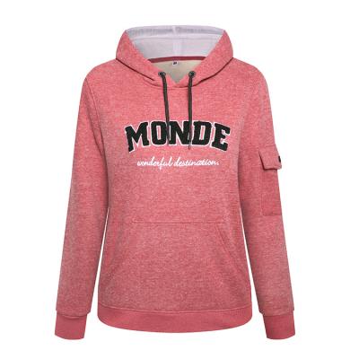 China Fashionable 65% Polyester 35% Cotton Fleece Sublimation Women Comfortable Windproof Sport Hoodies for sale