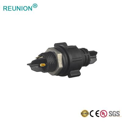 China IP67 / IP68 Power Water Resistant Connectors 3 Pin Electrical Plastic Rear Panel Mount for sale