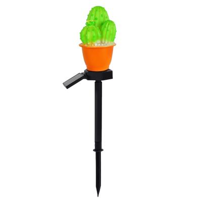 China Stake SOL9242 Waterproof Solar Powered Energy Saving Cactus Light Warm White Light Plug-in For Garden Decoration for sale