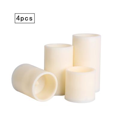 China CDL306P19-4 Battery Operated Concave Flat Yellow Flash Tea Light Set Of 4 Pieces For Party Decoration for sale