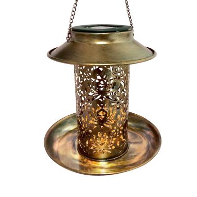 China Solar Power Bird Flameless Driver, Decorative Iron Garden Lamp, Solar Led Hang Lamp for Garden Decoration for sale