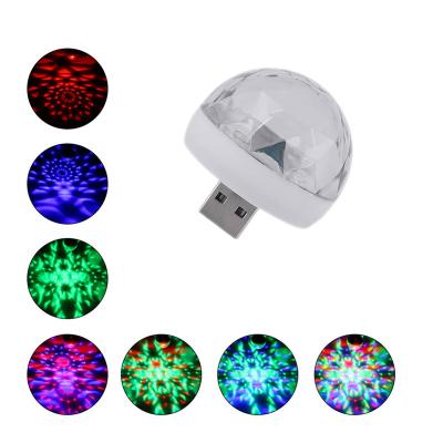 China Colorful Mini Theme Park LED Lights Ball Lamp KTV Acoustic Magic Treasure USB Charging Colorful Moving Notebook Stereo Stage Lighting for sale