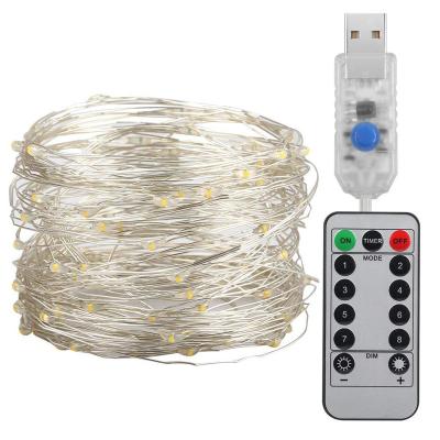 China Lamps 10m USB LED Power Supply Copper Wire 20 To 8 m USB Function Christmas Lights Remote Outdoor Party DIY Decorative Light String for sale