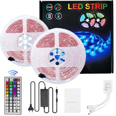 China Residential 5050 RGB Led Seven Lights With 10m 12v Suit 44 Key Waterproof 5m Glue for sale