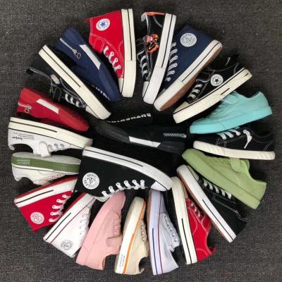 China Breathable 23-37# 600pairs Mixed Kids Vulcanized Canvas Shoes Stock for sale