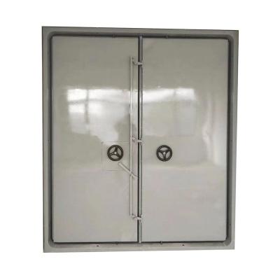 China LangGou Sound Insulation Galvanized Airtightness Steel Door Treatment Exterior Insulating Double Doors for sale