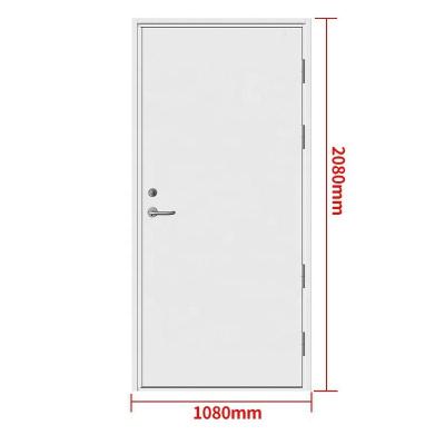 China Fire Protection LangGou Class C Fireprrof Galvanized Steel Doors Filled With Perlite Single Door for sale