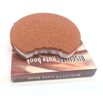 China Factory Wholesale Self Adhesive Silicone FUNWOOD GQC Material Cookies Form Memo Pad Book,Ideal Promotional Gift,Accept Customized Order for sale