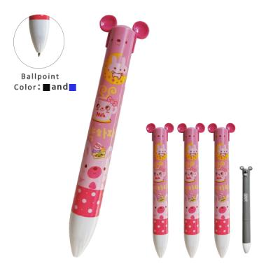 China Promotional Pen FUNWOOD GQC Cartoon Shape Cute Elephant 2 Colors Shape Plastic Kids Fancy Ballpoint Pen Custom Printing Pen for sale