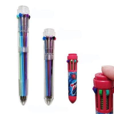 China office & School Pen FUNWOOD GQC 10 Colors Barrel Kids CMYK Printed Plastic Ball Pen , 3 Different Size Promotional Gift Customized Printing Pen for sale