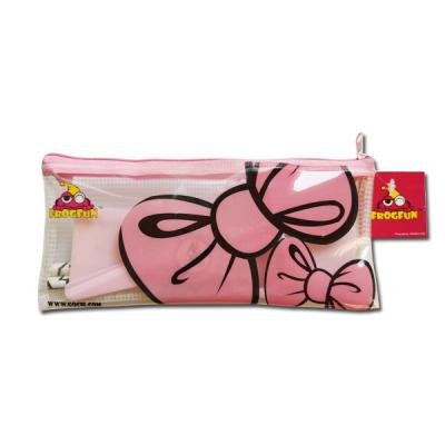 China Schools & Wholesale PVC Logo Printed Cheap Plastic Pencil Bag From FUNWOOD GQC Offices, Custom Water Proof Zipper Makeup Bag for sale