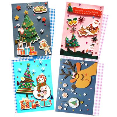 China Europe FUNWOOD GQC Christmas Card Diamonds DIY Greeting Card Ideal For Kids for sale