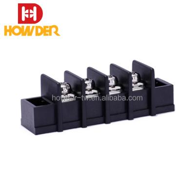 China Wire Connecting 7.62mm Blade Fuse Electronic Black Terminal Block for sale