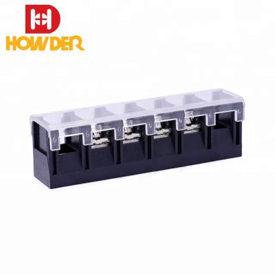 China Wire Plugging 10.0mm Wire Barrier Blocks Connector Pins Electrical Cable Connector Terminal Block for sale