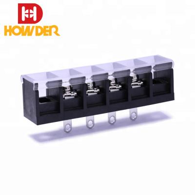 China Wire Connecting 13.0mm Vertical Barrier Bracket Wiring Single Row To Protective Cover Connector Terminal Block for sale