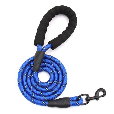 China Sustainable Dog Outlet New Product Blue Nylon Round Rope Traction Rope Pet Supplies for sale