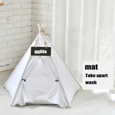 China Portable Indoor Collapsible Cat Tent Travel Dog House Bed Kennel Tent Soft Cat House Dog Teepee Tent for sale