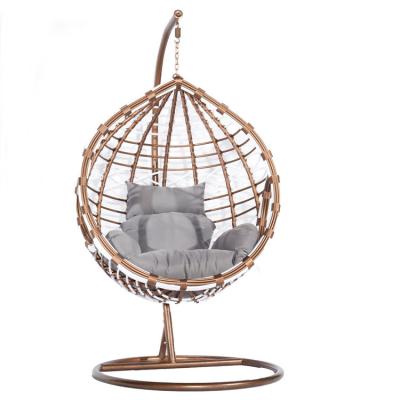 China Modern hot modern outdoor patio bed swing chair rattan swing chair cotton doll pe rattan pe hanging basket for sale