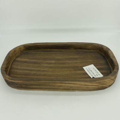 China China made in china top quality two sets round shape wooden carvingtray for food serving for sale