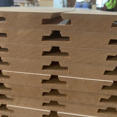 China 11 Slots Groove MDF Slot Panel 5/8 Moisture Proof MDF for sale