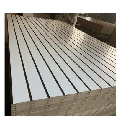 China Moisture Proof Slotted MDF Board Grooves With Aluminum For Supermarket Wall for sale