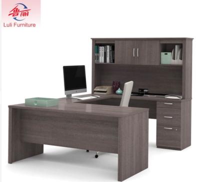 China Factory Wholesale Price Adjustable Office Furniture (Size) Wooden L Shape Executive Office Table Design for sale