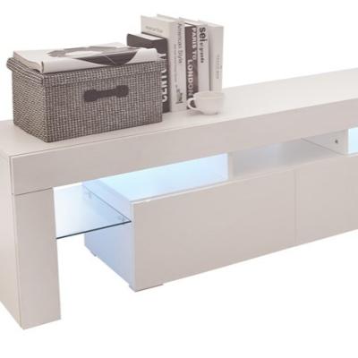 China (Height)Adjustable High Gloss Led TV Cabinet Furniture Designs Wooden TV Stand en venta