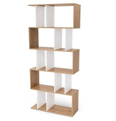 China Price Adjustable Cheap Wooden Book Shelves Modern Style (Size) Bookcase for sale