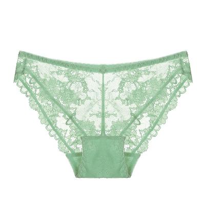 China Promotional Custom Fashion Sexy Breathable Underwear Women's Lace Rise Briefs QUICK DRY Low Rise for sale