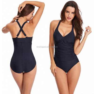 China Factory wholesale quality hotsale amazon woman swimwear solid color tight backless swimwear breathable sexy sporty belly cover up for sale