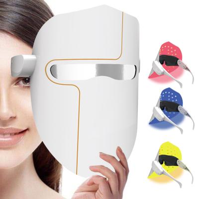 China Pigment Removal Customize Professional Luminous Face 3 Colors Wireless Led Facial Mask for sale