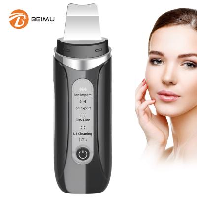 China Home Beauty DEEP CLEANSING Device Peeling Ultrasonic Facial Cleanser Skin Scrubber Pore Machine for sale