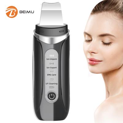 China OEM Mini Professional Facial Machine Spatula Facial Skin Care Device DEEP CLEANING Ultrasonic Scrubber for sale