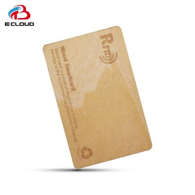 China 13.56Mhz Programmable Hotel Waterproof/Waterproof Wooden RFID Card NFC Smart Card Access Control RFID Key Card for sale